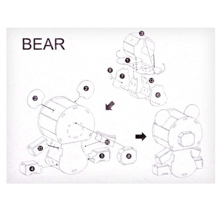 Set for creativity Sector 3d Figures "Bear"-5