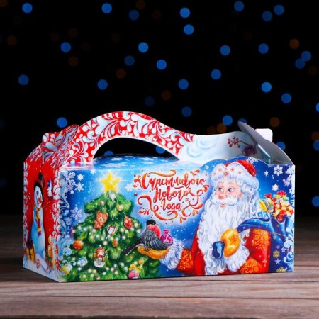 Gift box "Happy New Year" 22.5 x 10 x 10 cm,