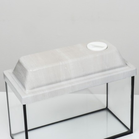 Aquarium "rectangular" with a lid, 10 liters, 32 x 15 x 21/26 cm, bleached oak-3