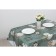 Camelia oilcloth 140 cm, roll 20 m, white drawing, green peony