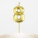 Candle figure for the cake "8", gold, 2.5 x 8 cm.