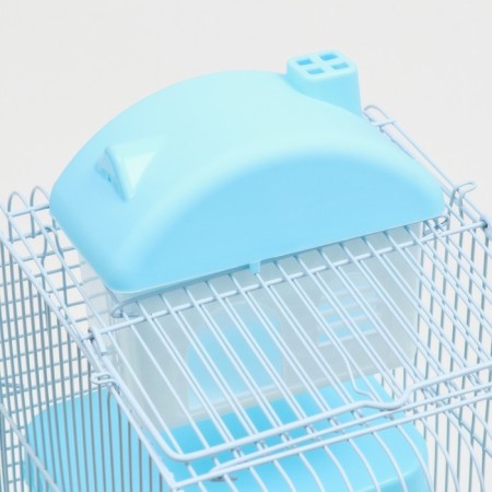 A cage for small rodents "Pijon", with a filling, 23 x 17 x 40 cm, blue-4