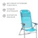 Folding chair, 75x59x109 cm, turquoise color
