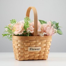 Wicker basket, sequoia, 22x15.5x12/25.5 cm