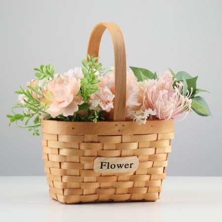 Wicker basket, sequoia, 22x15.5x12/25.5 cm