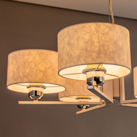 Suspended chandelier Citilux "Tilda" CL469150, 64x64x30 cm, 5x75W, E27, white color-12