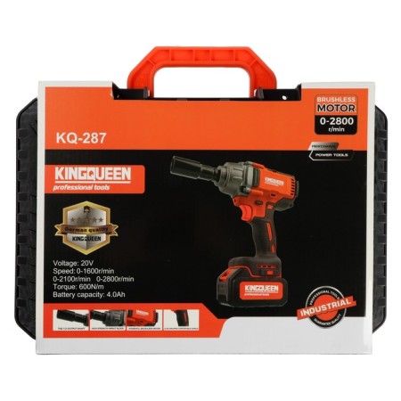 Gaikovert battery Kingqueen KQ-287, shock, 18 V, 2x4 Ah, 600 nm, 1/2 ", 3 modes-14