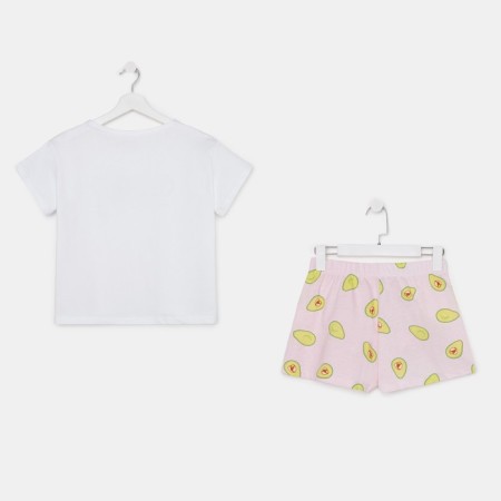 Female pajamas (T -shirt and shorts) KAFTAN AVOCADO p. 48-50, white-9