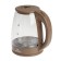 Electric Dobrynya kettle DO-1254B, glass, 1.8 l, 1800 watts, beige