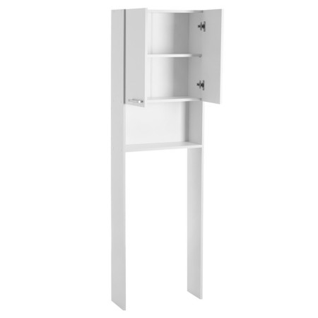 Bathroom rack, white, 55 x 23 x 185 cm-1