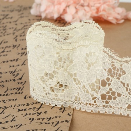 Capricon lace, 60 mm × 10 ± 1 m, milk color-3