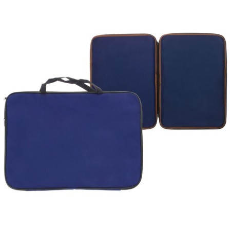 Folder for drawings and drawings A3, 470 x 350 x 20 mm, handles, textile, calligrata standard, blue, density 600d-1