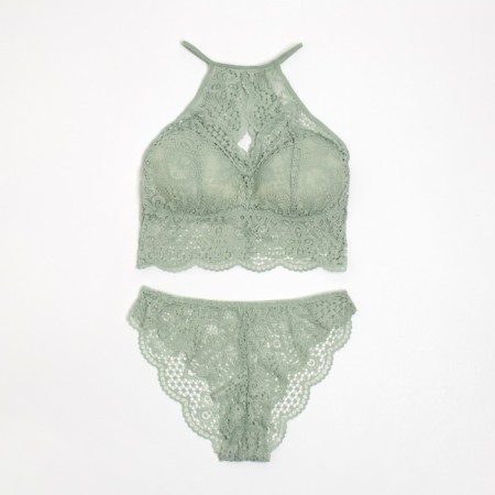 Female set (top, panties) olive color, size 42-44