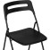 Fold plastic stool, metal/plastic, black 43x46x81 cm
