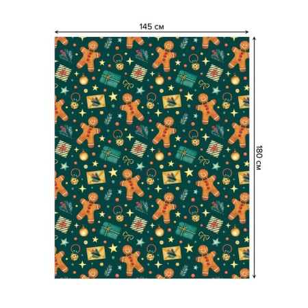 The tablecloth "Christmas mood", rectangular, Saten, size 145x180 cm-1