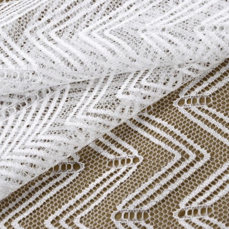 Lace elastic fabric, 200 mm × 2.7 ± 0.5 m, white color-1