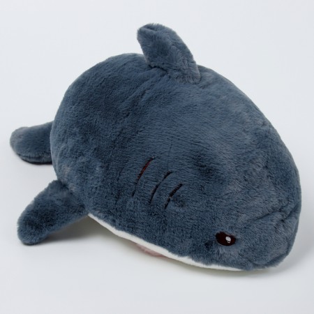 Soft toy "Cat" in a shark costume, 48 cm, gray color-3
