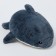 Soft toy "Cat" in a shark costume, 48 cm, gray color