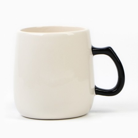 Ceramic mug with a lid and a spoon "Dream", 450 ml, beige color-3