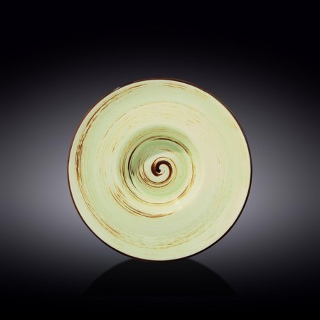 Deep plate Wilmax England Spiral, D = 24 cm, 200 ml, pistachio color