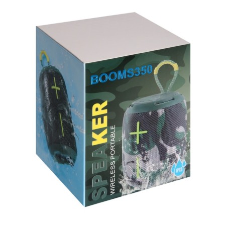 Portable column Booms350, 7 watts, 1200 mAh, backlight, micro sd, khaki-7