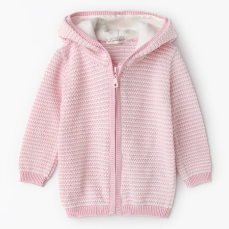 Kit for children (jumper, trousers), pink/white color, height 68 cm-1