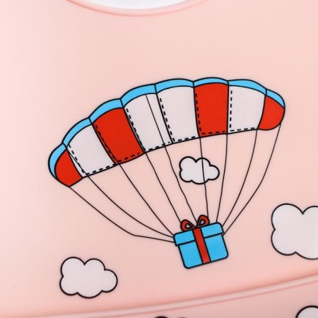 Blory for feeding "Air Ball" silicone with pocket, pink color-2