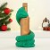 The piggy bank "Snake with a bottle" Green, 30cm