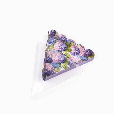 Box for confectionery products with PVC Lid "hydrangea", 18 x 3 cm-4