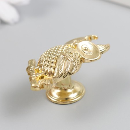 Handle for the casket Metal "Filin on the branch" Gold 5.2x2.2 cm-1