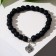 Bracelet with a suspension mix ball No. 8 "Shungit", 5.5cm