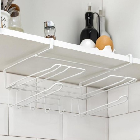 Holder for kitchen utensils of the share, suspended, white color-2