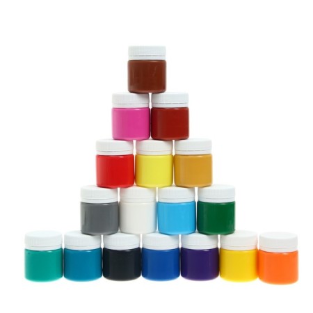 Artistic set for drawing 32 items, ZHK "Sonnet" (gouache 17 colors + Liners 8 pieces + related materials) in plastic boxing-1