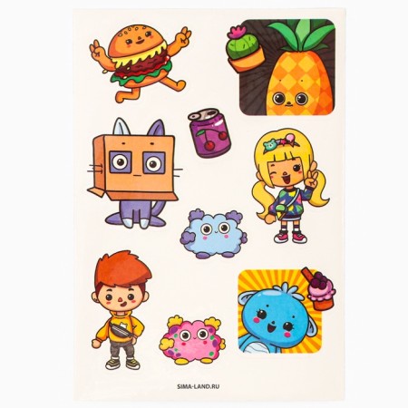 Block Gravra "Friends", 10 sheets, sheet of stickers, Stikhel, A6 format 10340811-4
