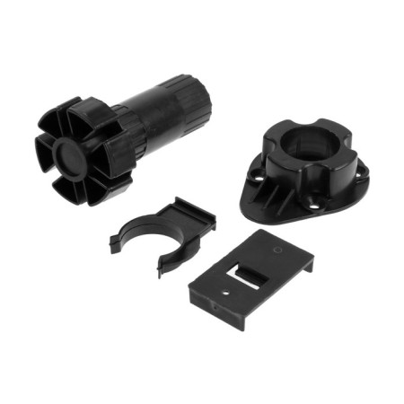 Plastic tundra support adjustable d = 26, h = 80-120 mm, with clip and black, 4 pcs TMP-2