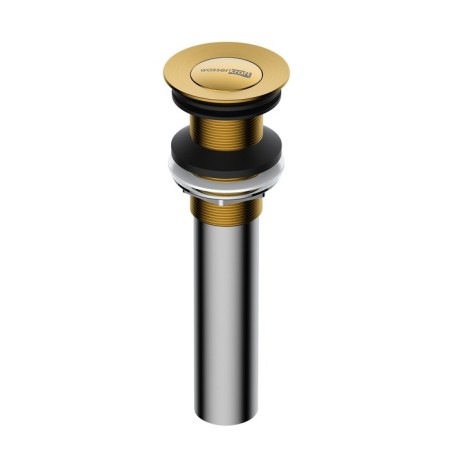 Bottom valve for the Wasserkraft A252 sink, without overflow, brass, gold