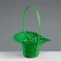 Wicker basket, bamboo, green, (hat), big