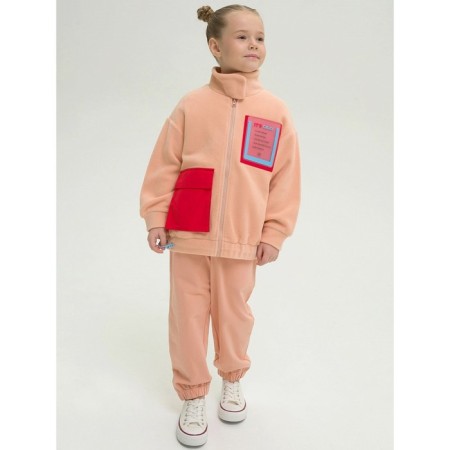 Jacket for girls, height 110 cm, peach color-5