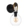 Bra Roding, 1x40W, E27, steel, wood, glass, black, brown, transparent