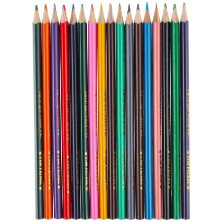 Colored pencils, 18 colors, trihedral, puppy patrol-1