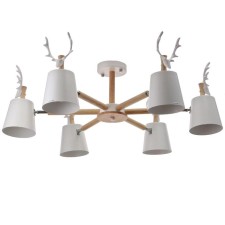 Chandelier 1073/6wt E27 60W white 85x85x50 cm Bayerlux