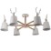 Chandelier 1073/6wt E27 60W white 85x85x50 cm Bayerlux