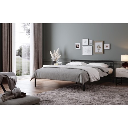Bed a collapsible metallic meta 1200x2000 black