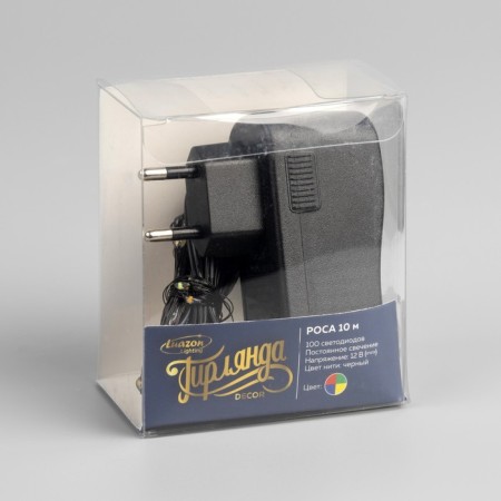 Garland "thread" 10 m Rosa, IP20, black thread, 100 LED, glow of multi, 12 V-3