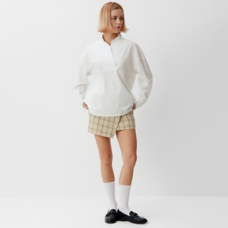 Women's shirt minku: Cotton Collection Color White, rr 46-48-1