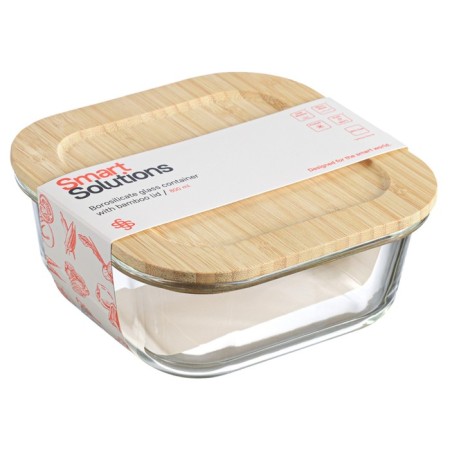 Smart Solutions baking and storage container with bamboo cover, 800 ml-4