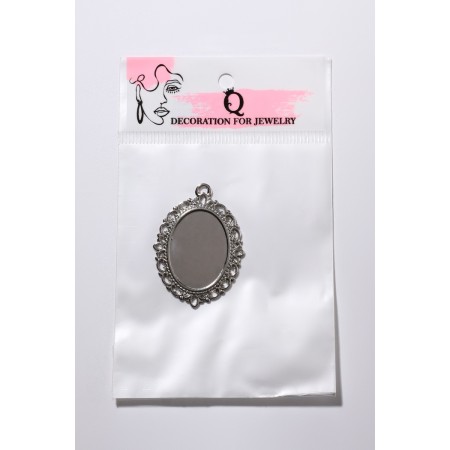 Frame with a setting A3047, site 18 × 25 mm, silver color-4