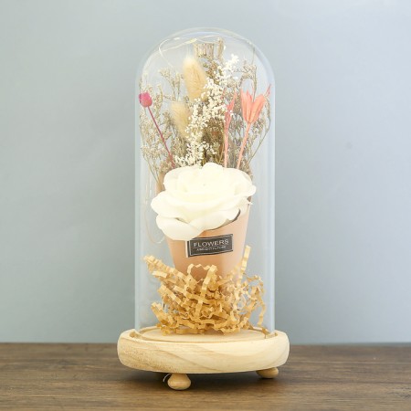 Nightlight "Rosa flask in the bouquet" LED 3AA MIX 23x11x11 cm Risalux-2