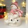 Souvenir Ceramics Light "Snowman with a snowman in pink caps" 17.5x11x12.5 cm