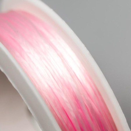 Spandex without braid "Gamma" 1 mm, 18x0.9 m, rubber, white-pink-2